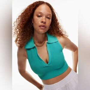 NWT Babaton Sculpt Knit Polo Top